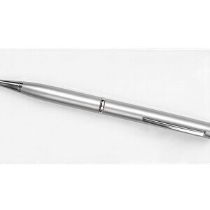 Luxury Stainless Steel Ballpoint Pen Twist Silver Office Gift Dad Executive-I045